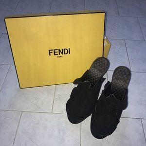 Fendi Black Mules